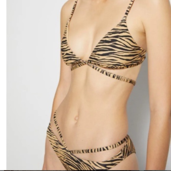 NWOT Jonathan SIMKHAI Tiger bikini set size M - Picture 4 of 16